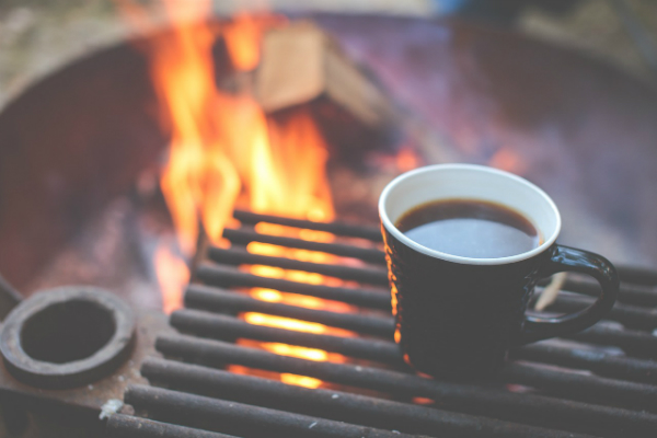 coffee over camp fire