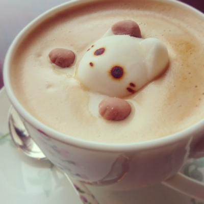 latte art little bear